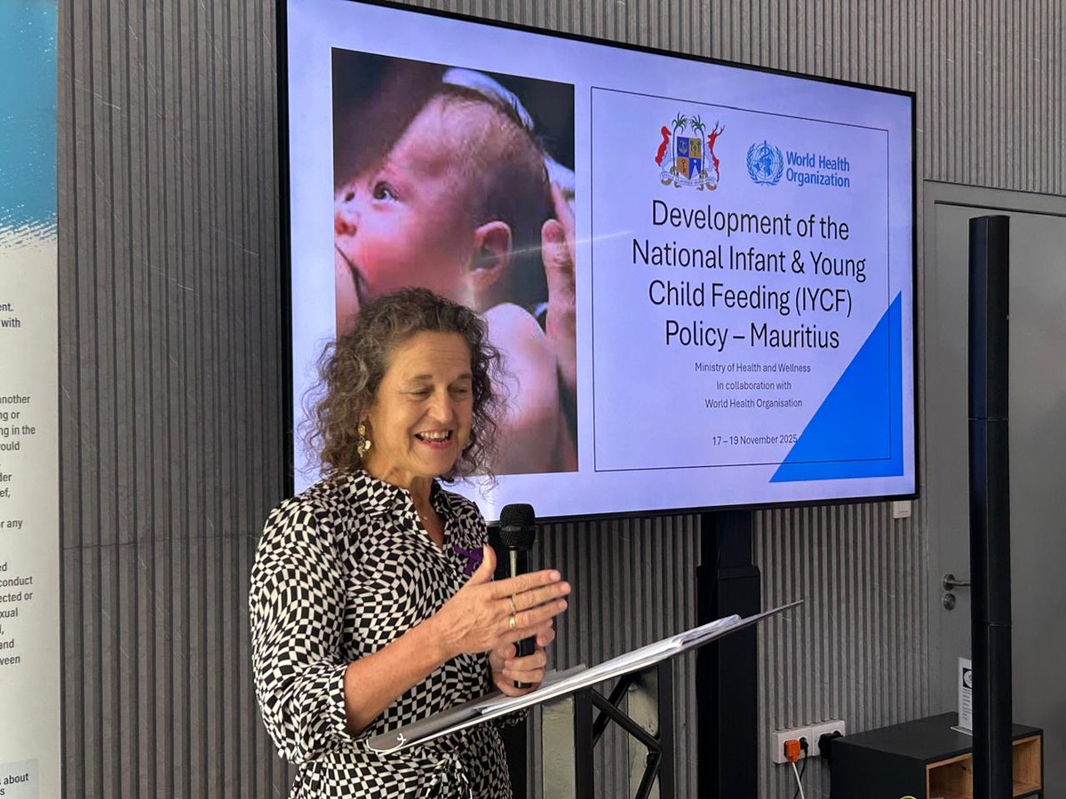 WHOMauritius's tweet photo. Mauritius with the support of the World Health Organization (WHO) completed a three-day national consultative workshop in November 2025 to develop its first comprehensive National Infant and Young Child Feeding (IYCF) Policy. https://t.co/RFNy9RIxWm