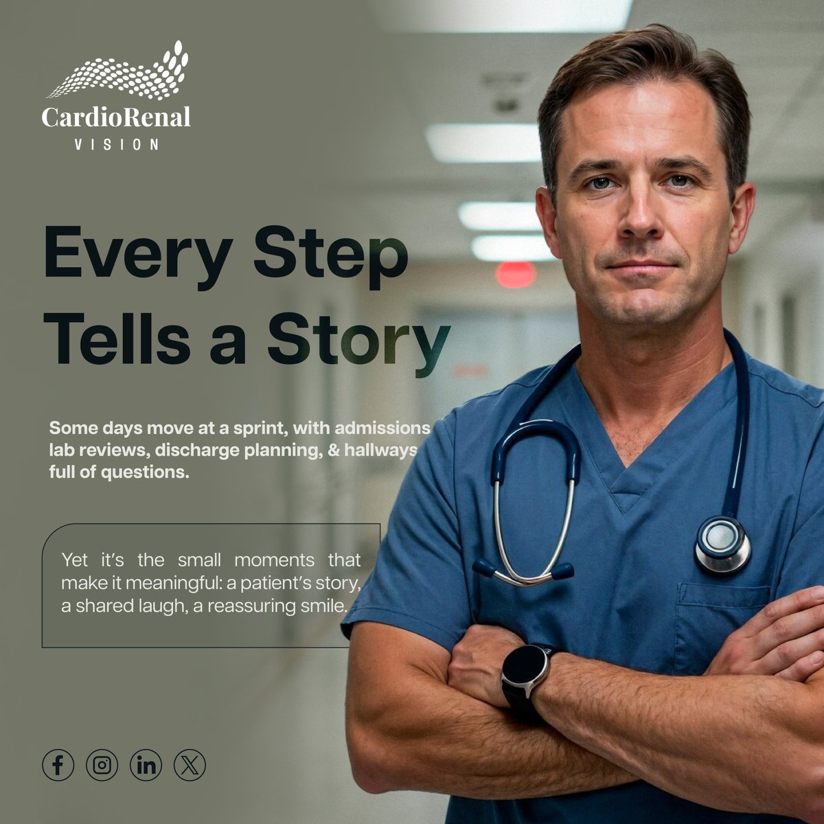 CardiacVision's tweet image. Our days move fast, filled with patients, plans, and endless details. But in the middle of it all, it’s the small moments that stay with us  a heartfelt story, a shared laugh, a comforting smile Learn more: bit.ly/4fI6GNt #cardiorenalvision