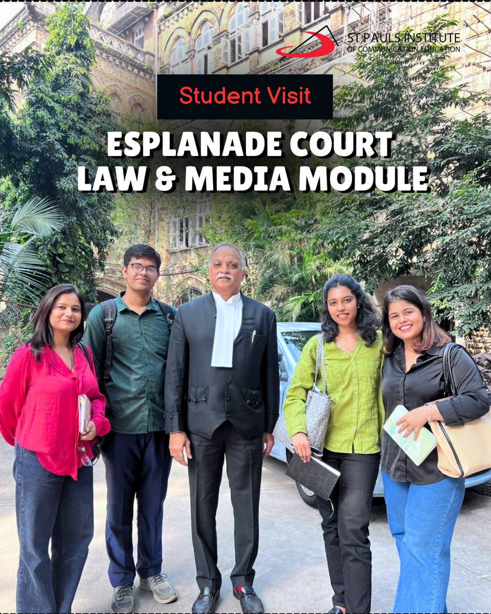 stpaulsice's tweet image. Our #PG students from #SPICE had the unique opportunity to visit the Esplanade Court, gaining firsthand exposure to the workings of the judicial system. ✅

The visit was guided by Swati Deshpande, Senior Editor(Law) at The Times of India

Visit: admissions.stpaulsice.com/pg-advance-dip…