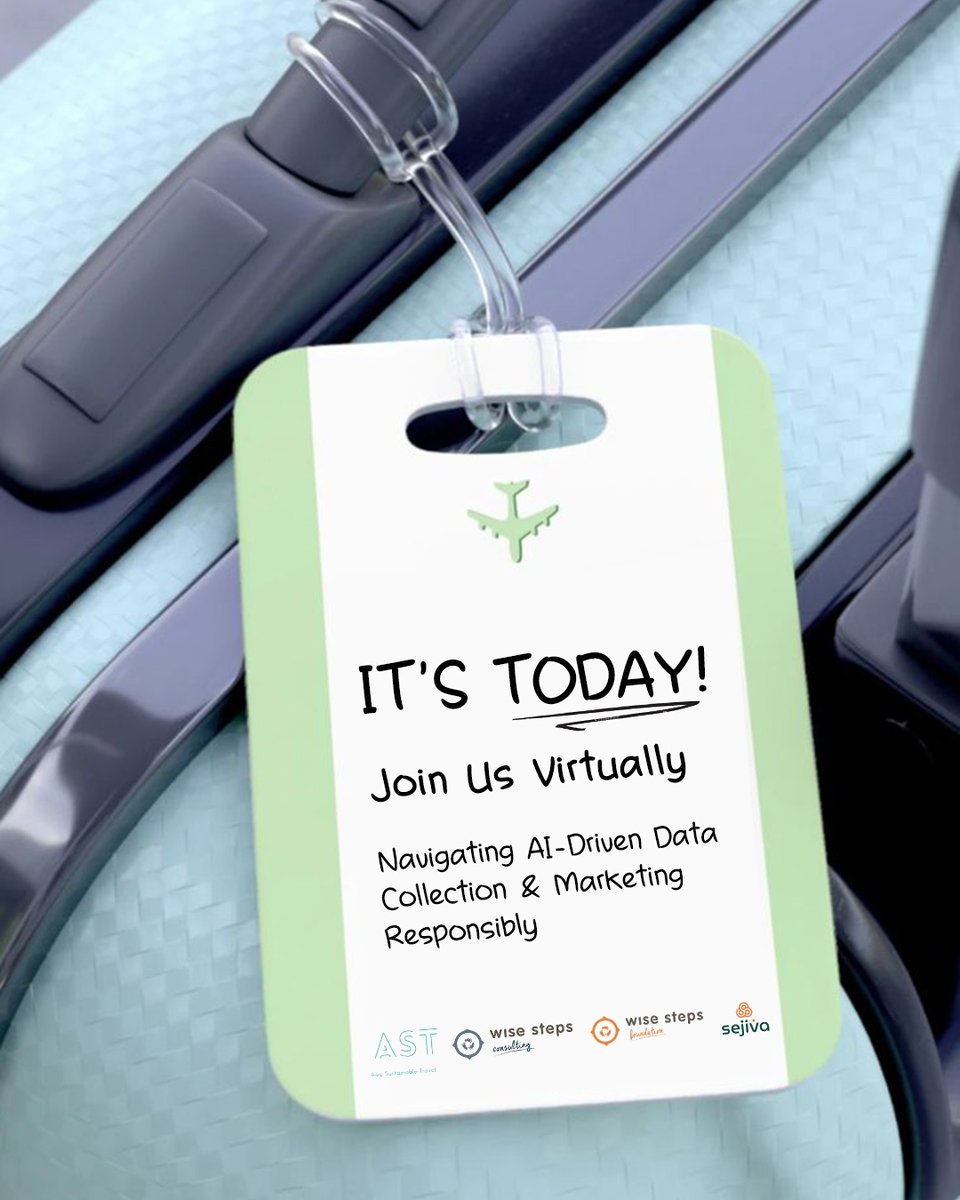 It’s today! AI is reshaping tourism, but risks like bad data and privacy are real.

Join <a href="/DimitriSyrris/">Dimitri Tree Syrris</a>, Tara Schwenk &amp; Jeremy Tran at the Asia Travel Future Summit to learn how to use AI responsibly.

⏰ 3–5 PM UTC+8
👉🏽 asiasustainabletravel.com/future-summit