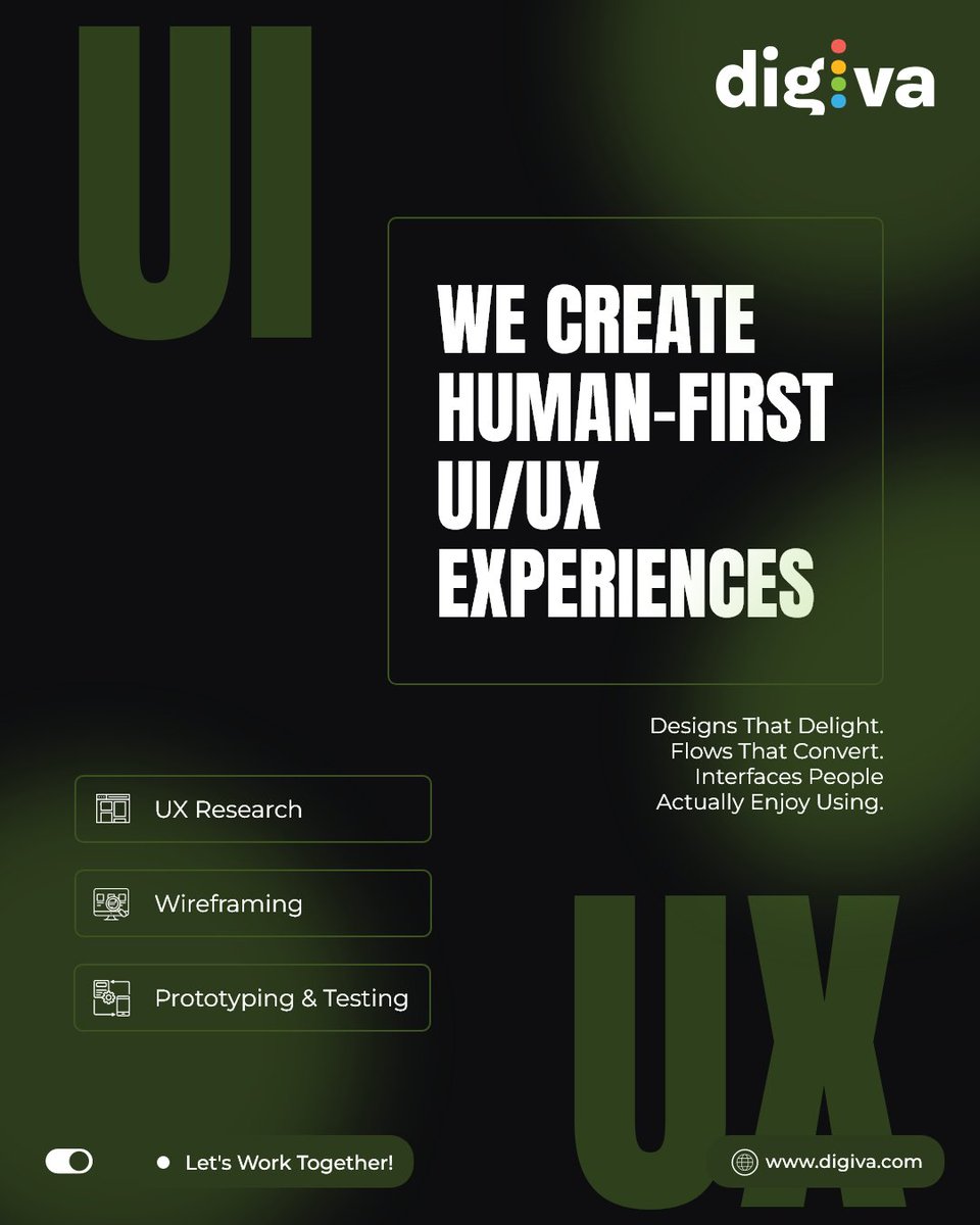 DigivaInc's tweet image. Great design isn’t just about looking good, it’s about creating meaningful experiences.
At Digiva, we craft human-first UI/UX that feels intuitive, delightful, and built for real users.🚀
🌐 digiva.com

#Digiva #UIUXDesign #UXTesting #DigitalDesign #ProductDesign