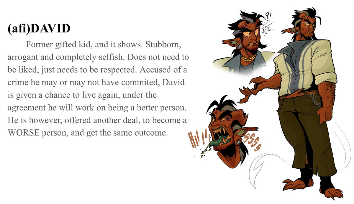 Dudegrossman's tweet photo. (#oc) I got art of my character and now I'm really emotional about them so obligatory little guy post

I've had the same 5 characters since middle school and you can tell https://t.co/097VvgAujC