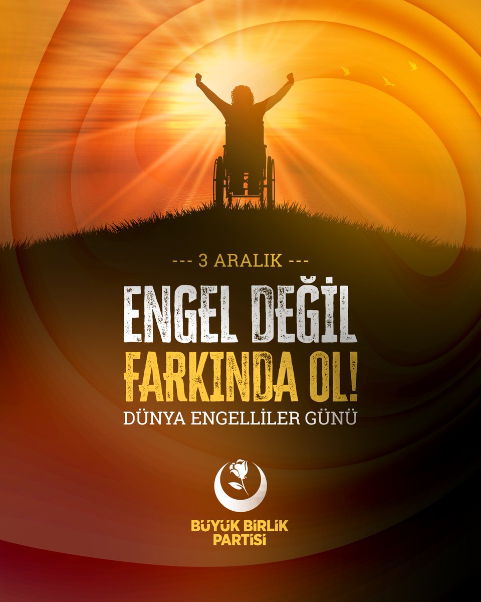Toplumun her ferdi eşit haklara sahiptir. 
Engelleri fark etmek ve aşmak, dayanışmanın göstergesidir. 
#3AralıkDünyaEngellilerGünü