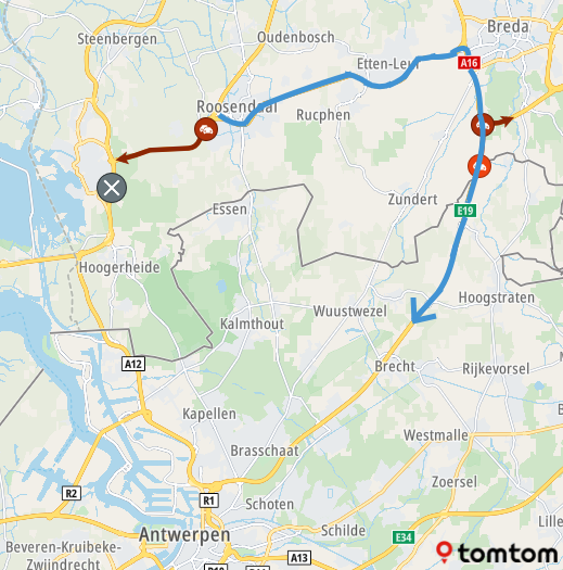Ongeluk met vrachtwagen op A4