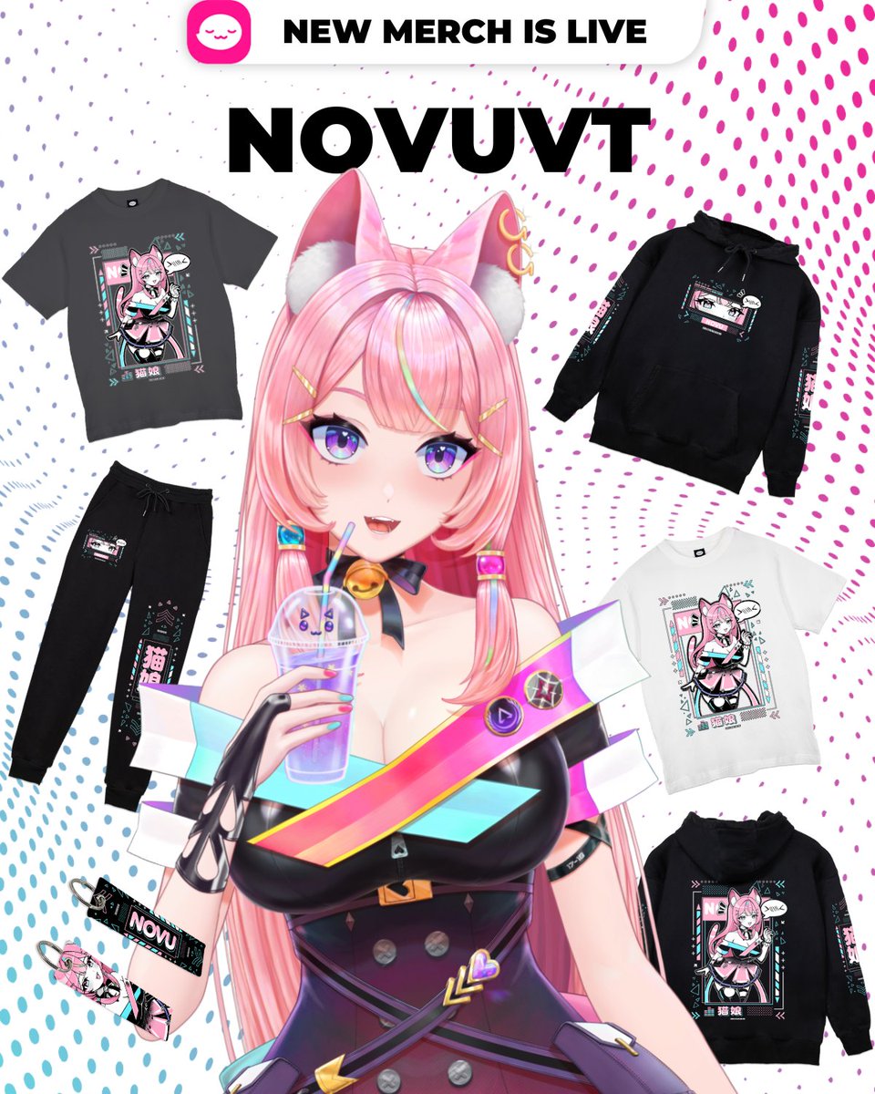 NovuVT's tweet image. 🚨 ALERT! NOVUS FIRST EVER MERCH DROP! 🚨

🩷Ever wanted some Pink cat girl merch of your own! NOW YOU CAN! Shop Novu's NEW Merch drop here! uwumarket.us/collections/no… Limited time code: BLACKFRIDAY Buy one get one 50% off!🩷

✨Special thanks to @shopuwumarket 💫