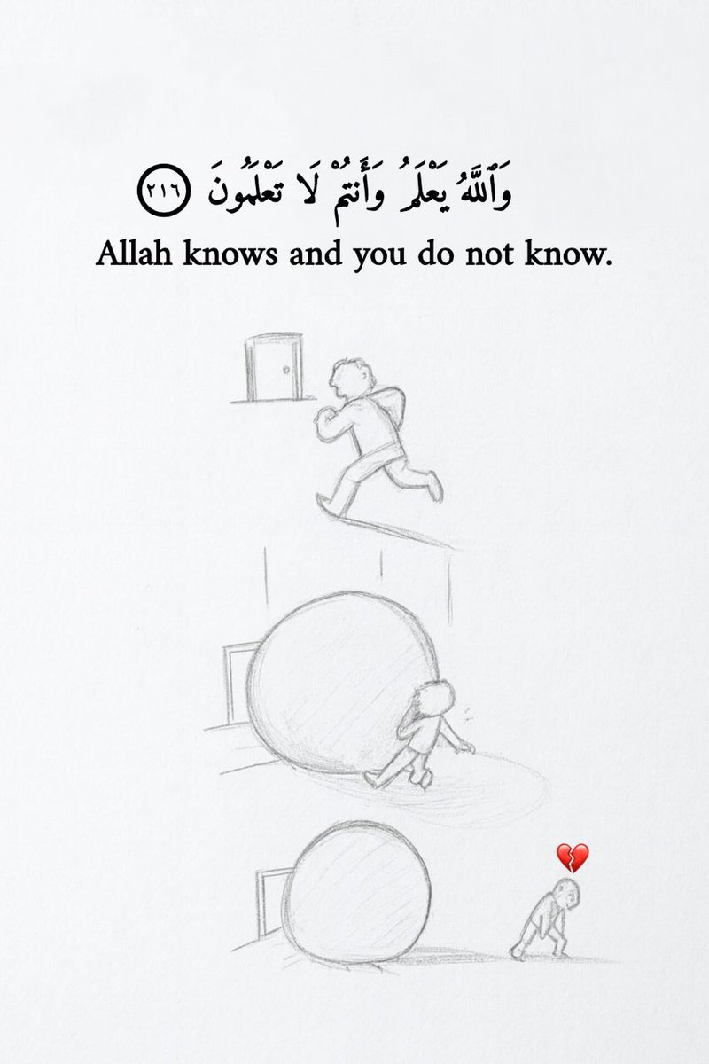 Alquranconnect's tweet image. وَٱللَّهُ يَعْلَمُ وَأَنتُمْ لَا تَعْلَمُونَ
“And Allah knows, while you know not.” (2:216)