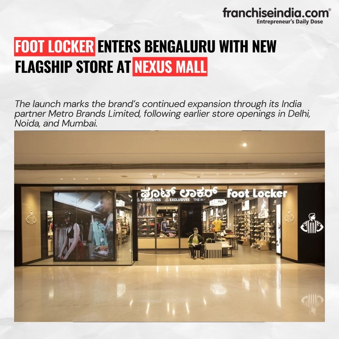 FranchiseIndia's tweet image. Foot Locker Enters Bengaluru With New Flagship Store at Nexus Mall

The launch marks the brand’s continued expansion through its India partner Metro Brands Limited, following earlier store openings in Delhi, Noida, and Mumbai.

#FootLockerIndia #BengaluruShopping #FlagshipStore