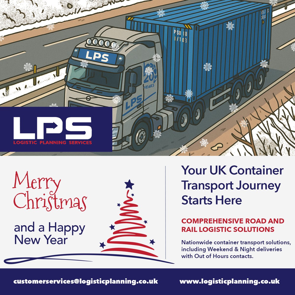 LogisticPlan's tweet image. Merry Christmas from Logistic Planning Services - Comprehensive Road and Rail Logistic Solutions.
logisticplanning.co.uk
#oceanfreight  #transport  #containertransport  #supplychain  #LogisticPlanning