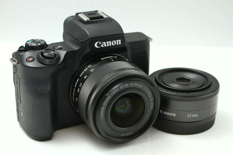 カメラ　まとめ売り　Canon eos kiss MINOLTA レンズ 格安レンタル] CANON（キヤノン） EOS Kiss M ダブルレンズキット