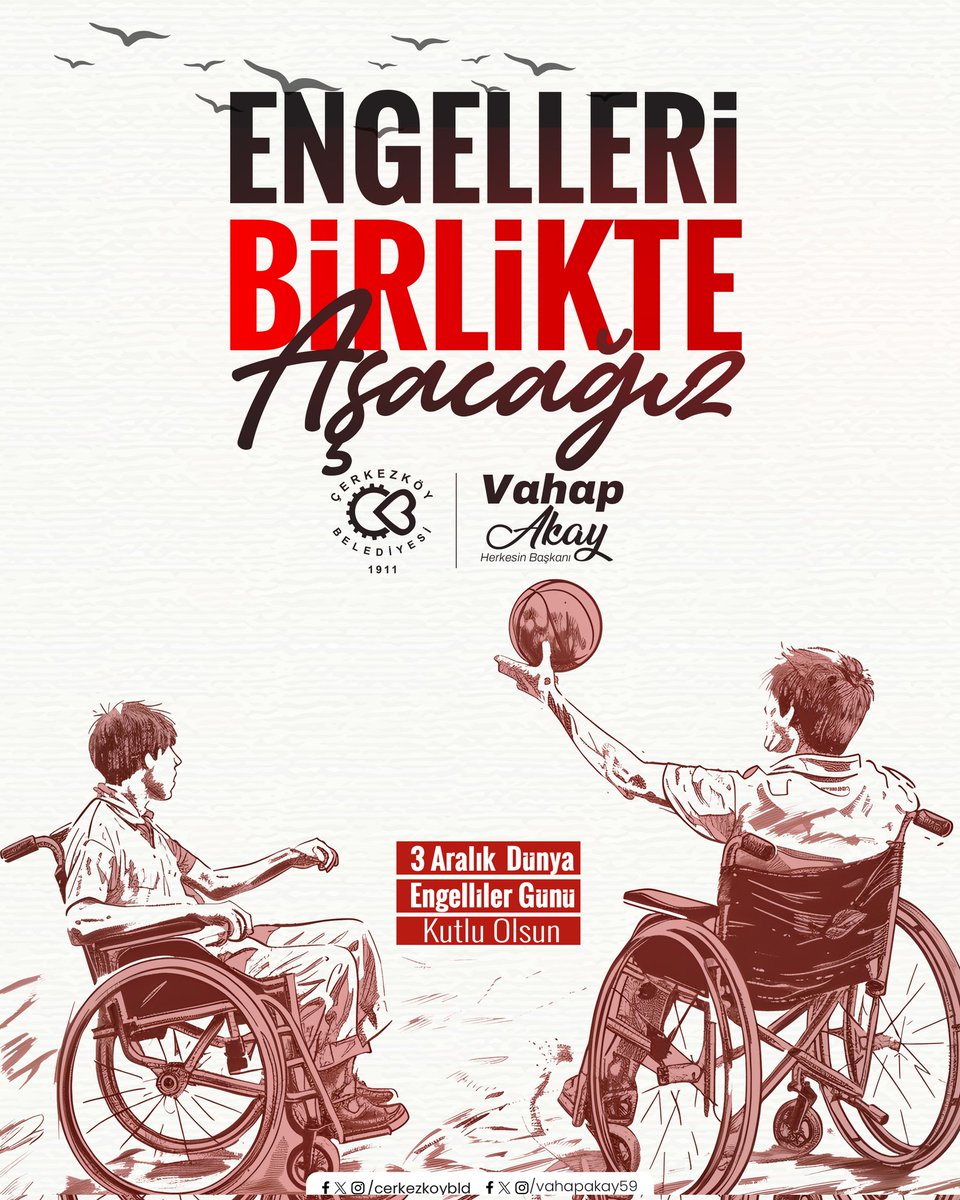 3 Aralık Dünya Engelliler Günü, toplumsal farkındalığı artırmanın, dayanışmayı güçlendirmenin ve herkes için erişilebilir bir yaşamı savunmanın önemli bir günüdür.

Engelleri; birliktelikle, sevgiyle ve kararlılıkla aşabileceğimize inanıyoruz. Daha kapsayıcı ve eşit bir gelecek