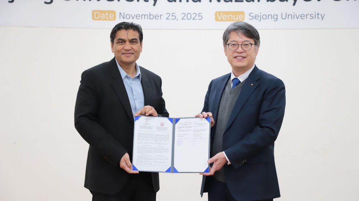 NUedukz's tweet photo. Strengthening Research Ties: NU and Sejong University Sign Memorandum of Understanding

Find out more: https://t.co/ik5en6xOxq https://t.co/tECYw1jLbH