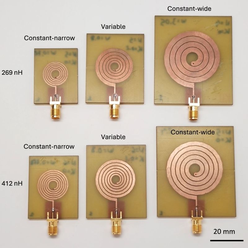 RaymingTech's tweet image. Tapered (variable-width) inductors can beat constant-width designs at certain frequencies.