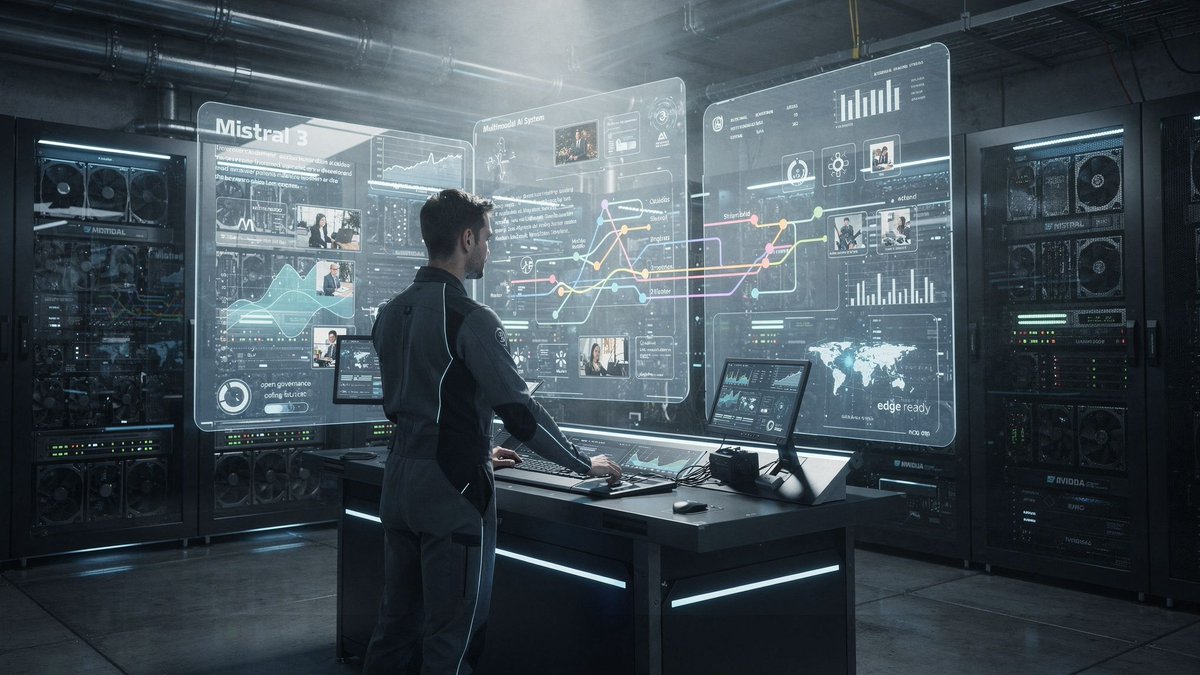 sorimmelspacher's tweet image. Open-source AI just gained a new benchmark with Mistral 3 and its Mixture-of-Experts architecture. Fully open, multimodal, Apache-2.0. This shifts the line between local deployment and closed-cloud dependence. #MistralAI #OpenSourceAI