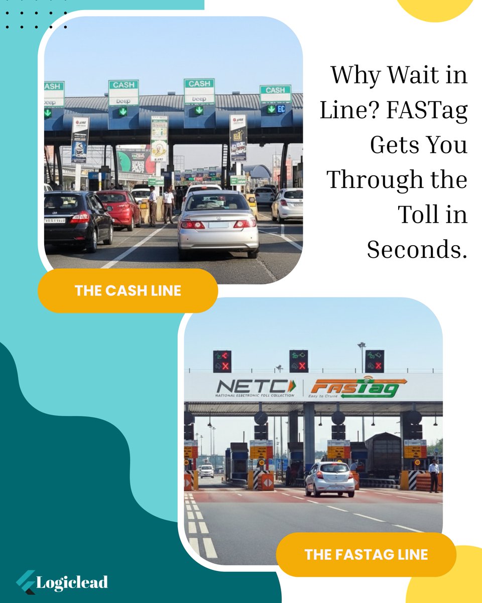Logicleadfastag's tweet image. Why stand in line when FASTag gets you past the toll in moments?

#FastagRecharge #TollBoothSmooth #QuickDrive #SmartCommuting #TravelFast #NoDelayDrive #EasyTravel #SpeedThrough #DigitalToll #DriveSmart