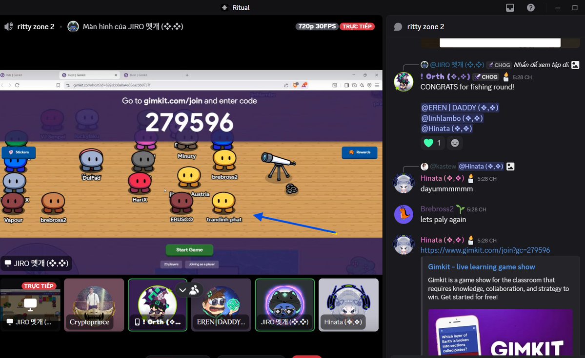 Phat8Web3's tweet image. Yesterday, my second time playing GIMKIT CHAOS at Ritual

Despite my best efforts, I still couldn&apos;t get a higher rank, only reaching the top 10

⏰Time: 05:00 PM (UTC+7) | December 2, 2025
📍Web Gimkit: gimkit.com/join?gc=279596 
📲DC Username: trandinh.phat

@ritualfnd @ritualnet