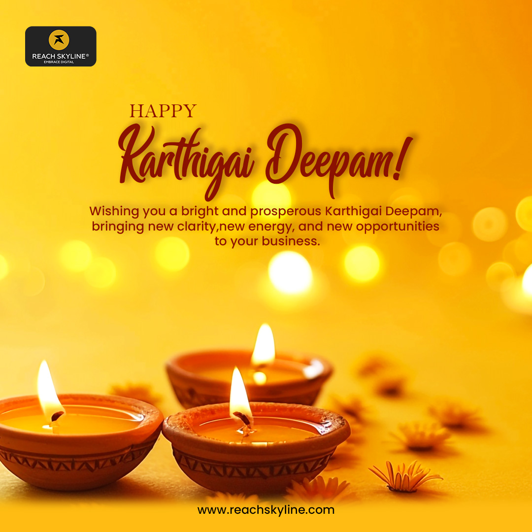 reachskyline_'s tweet photo. Karthigai Deepam reminds us that even a small flame can change the way a space feels. For every business owner, that spark is an idea, a decision, or a step forward that shifts everything. https://t.co/LSsAozb2GL