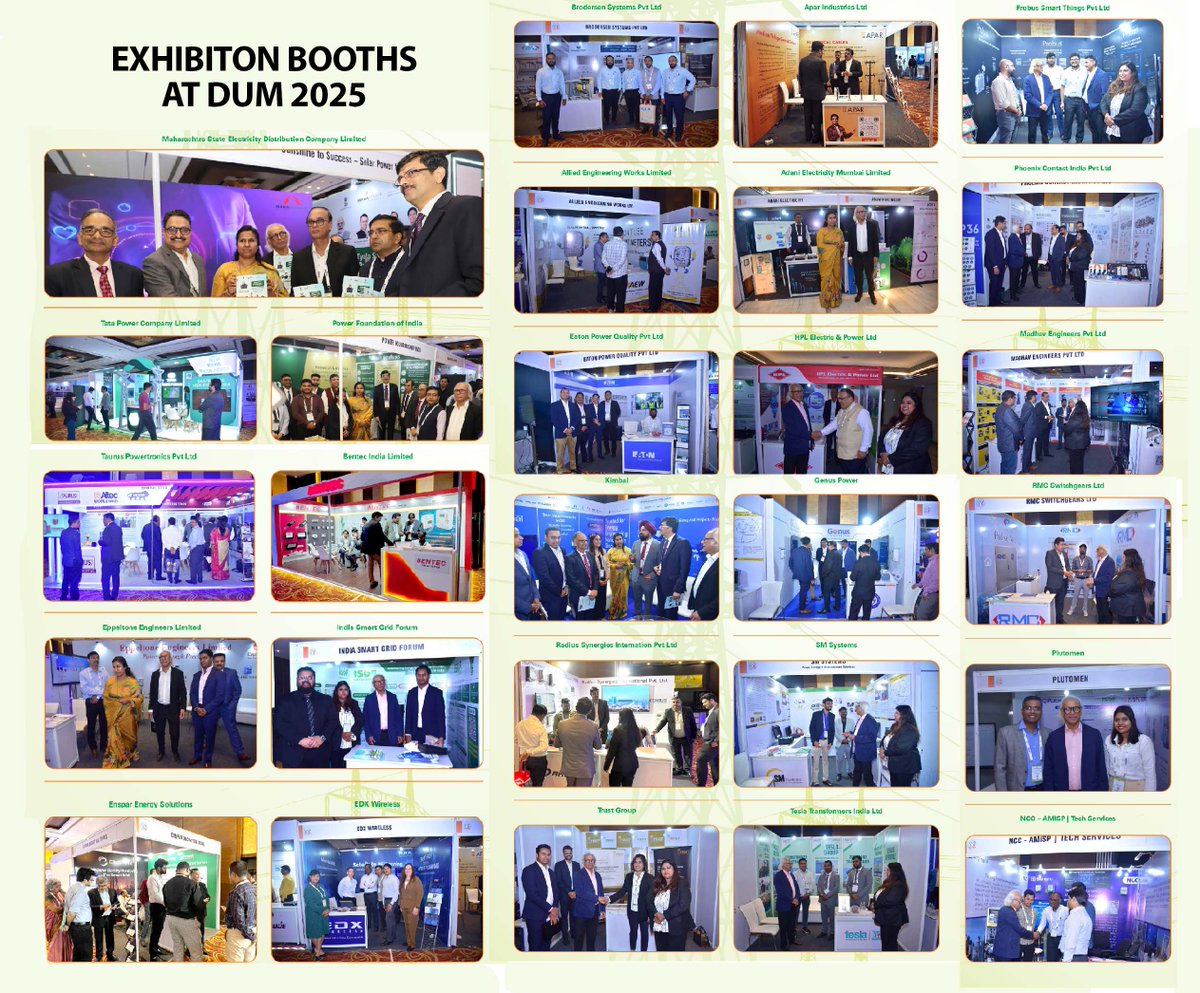 IndiaSmartGridF's tweet image. ISGF #SmartGrid Bulletin | Glimpses of DUM 2025 Exhibition held on 04–05 November 2025 at Hotel Sahara Star, Mumbai

Take a look at the innovations and exhibits showcased this year

Read more at: bit.ly/48Mbr7X

@rejipillai | @suri_reena
