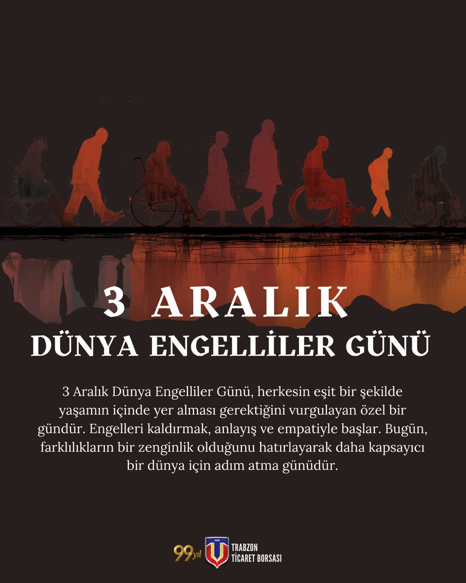 Hayatı, sevgiyi ve geleceği paylaşmak için... Sevgi varsa engel yoktur! 
3 Aralık Dünya Engelliler Günü Kutlu olsun.
#3AralıkDünyaEngellilerGünü