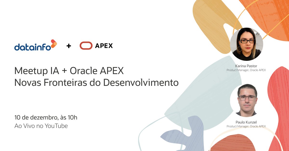 OracleAPEX's tweet image. Junte-se a nós na próxima semana e descubra como combinar o poder da IA com o Oracle APEX!

social.ora.cl/60107FrM4

#orclAPEX #LowCode
