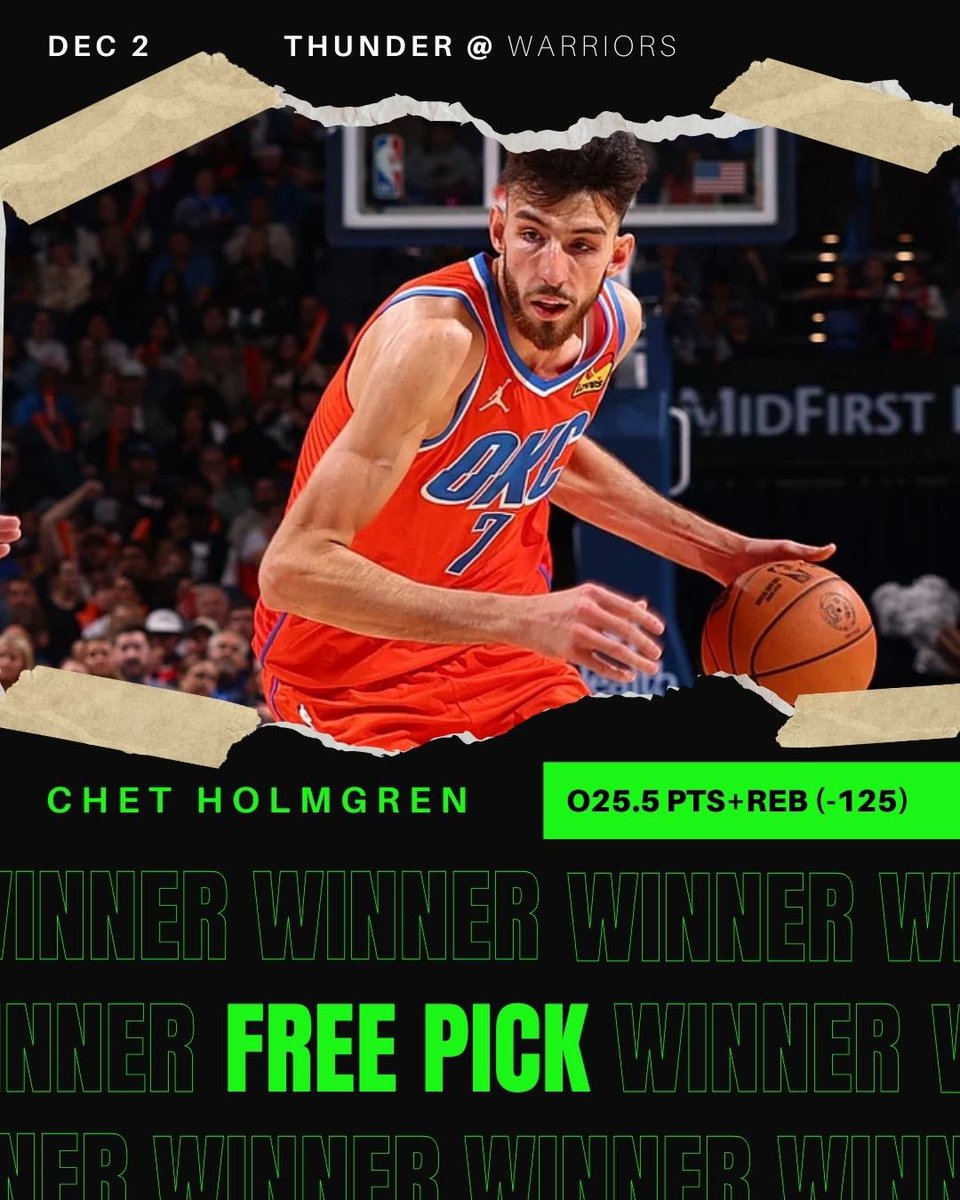 AlexpropsHQ's tweet photo. 🏦 CASH. MONEY.
NBA Play of the day arrives at home🤑
❤️ Hit like if you tailed.
#ThunderUp |#DubNation |#OKCvsGS |#NBA |#FantasyBasketball |#Props |#BettingCommunity |#GamblingX https://t.co/x7uOPUmOqw