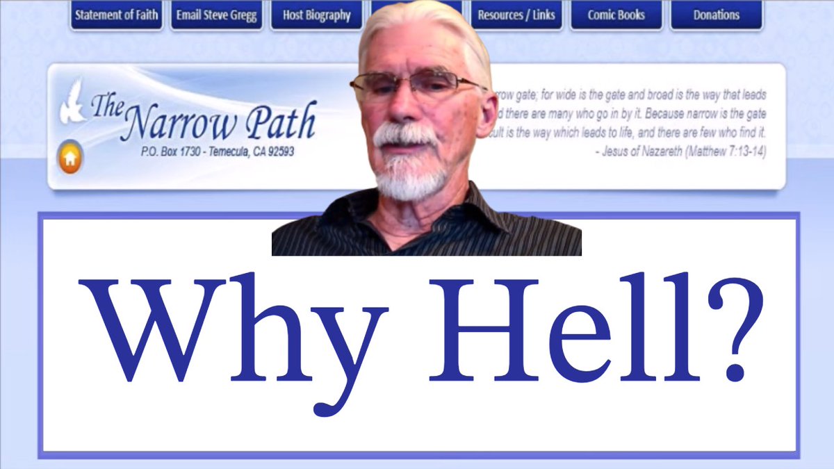 stevegreggvideo's tweet photo. Why Hell? - An Interview of Steve Gregg https://t.co/wYDL4BWnRm via @YouTube #hell #bible #eternaltorment #hades #death #lakeoffire #ect #interview #annihilationism #annihilation #theology #debate #thenarrowpath #stevegregg https://t.co/7V4Qdz3kzj