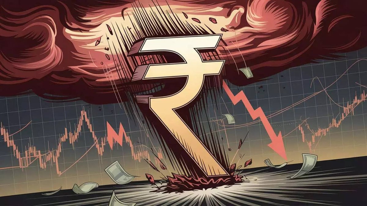 🚨📉🐻 The rupee just plunged past 90 per USD for the first time ever, hitting a new record low! Five days of freefall. Even the RBI's interventions are looking like a weak splash. Guess someone forgot to tell the importers to chill. Enjoy the ride, because global drama is the