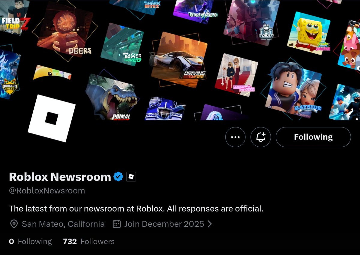 deepcan14126's tweet image. Roblox has created a news account called Roblox Newsroom.
#Roblox #RobloxNews