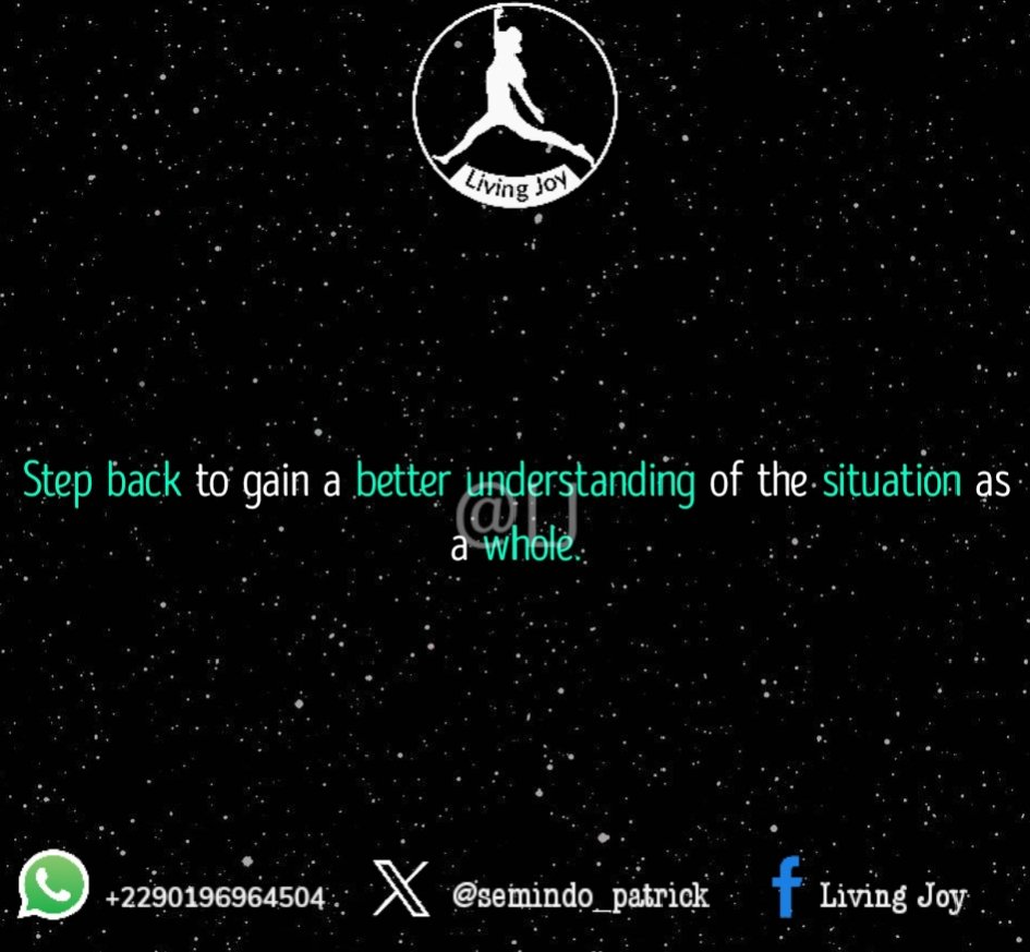 semindo_patrick's tweet image. Bon jour,

En toute #circonstance, retrouvons notre #Paix intérieure avant de décider de l'action à poser.

Puisse #Dieu nous donner le discernement en toute chose.

Passons une #excellente journée.
#Livingjoy