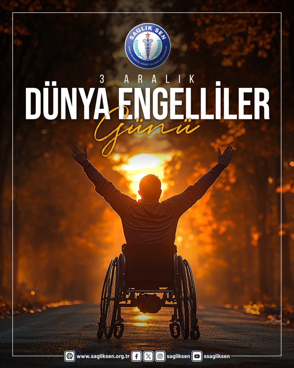Bugün 3 Aralık Dünya Engelliler Günü…
Gerçek engelin bedende değil, kalplerde ve zihinlerde olduğunu bir kez daha hatırladığımız özel bir gün.

Birçok insanın her gün cesaretle, azimle ve sessiz bir güçle hayatın içinde var olma mücadelesi verdiğini biliyoruz. Onların “engel”