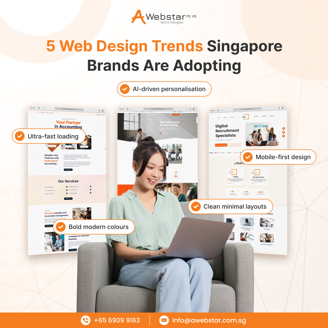 Awebstarsg's tweet image. Your website might be costing you customers

SG brands are levelling up with 2025-ready web design trends.

📞 +65 6909 9163
🔗 awebstar.com.sg/web-design-pac…

#WebDesignSG #SGTech #UXDesign #DigitalTrends