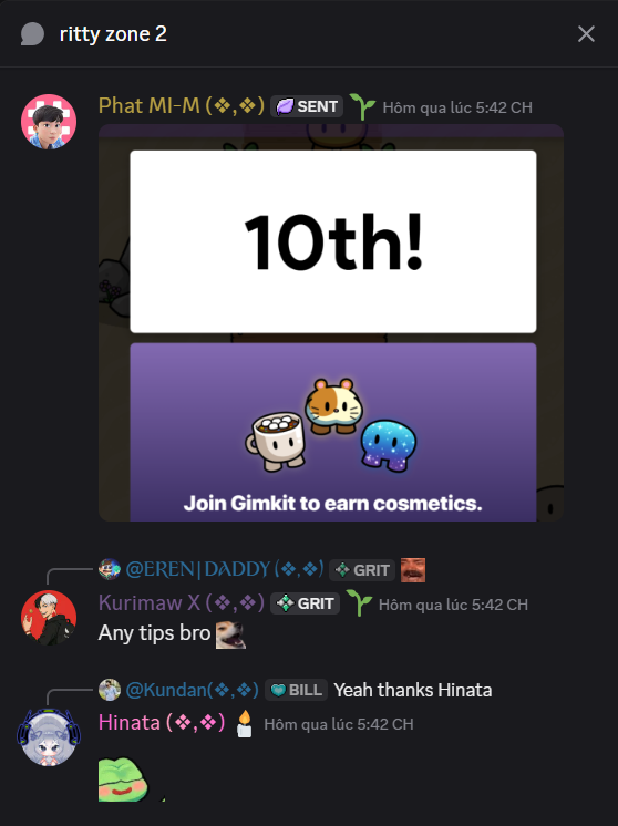 Phat8Web3's tweet image. Yesterday, my second time playing GIMKIT CHAOS at Ritual

Despite my best efforts, I still couldn&apos;t get a higher rank, only reaching the top 10

⏰Time: 05:00 PM (UTC+7) | December 2, 2025
📍Web Gimkit: gimkit.com/join?gc=279596 
📲DC Username: trandinh.phat

@ritualfnd @ritualnet