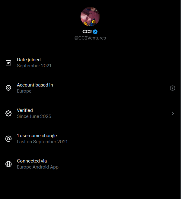 ahhh so <a href="/CC2Ventures/">CC2</a> is not an indian