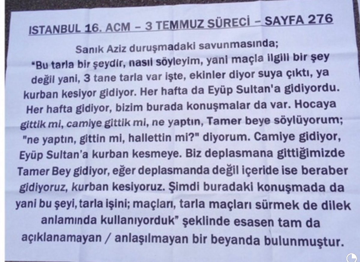 KİMSE YEMİYOR ARTIK!

Adamlar adeta sütten çıkmış ak kaşık!
Her seferinde haklı olan yine onlar(!)

Tribünde koltuk bırakmazlar, sahaya inerler…
Ama sorunca bir anda mağdur kesilirler.

Bir yandan “bizim 2 milyon FETÖ’cü taraftarımız var” diye açıklama yapan başkan yardımcıları,