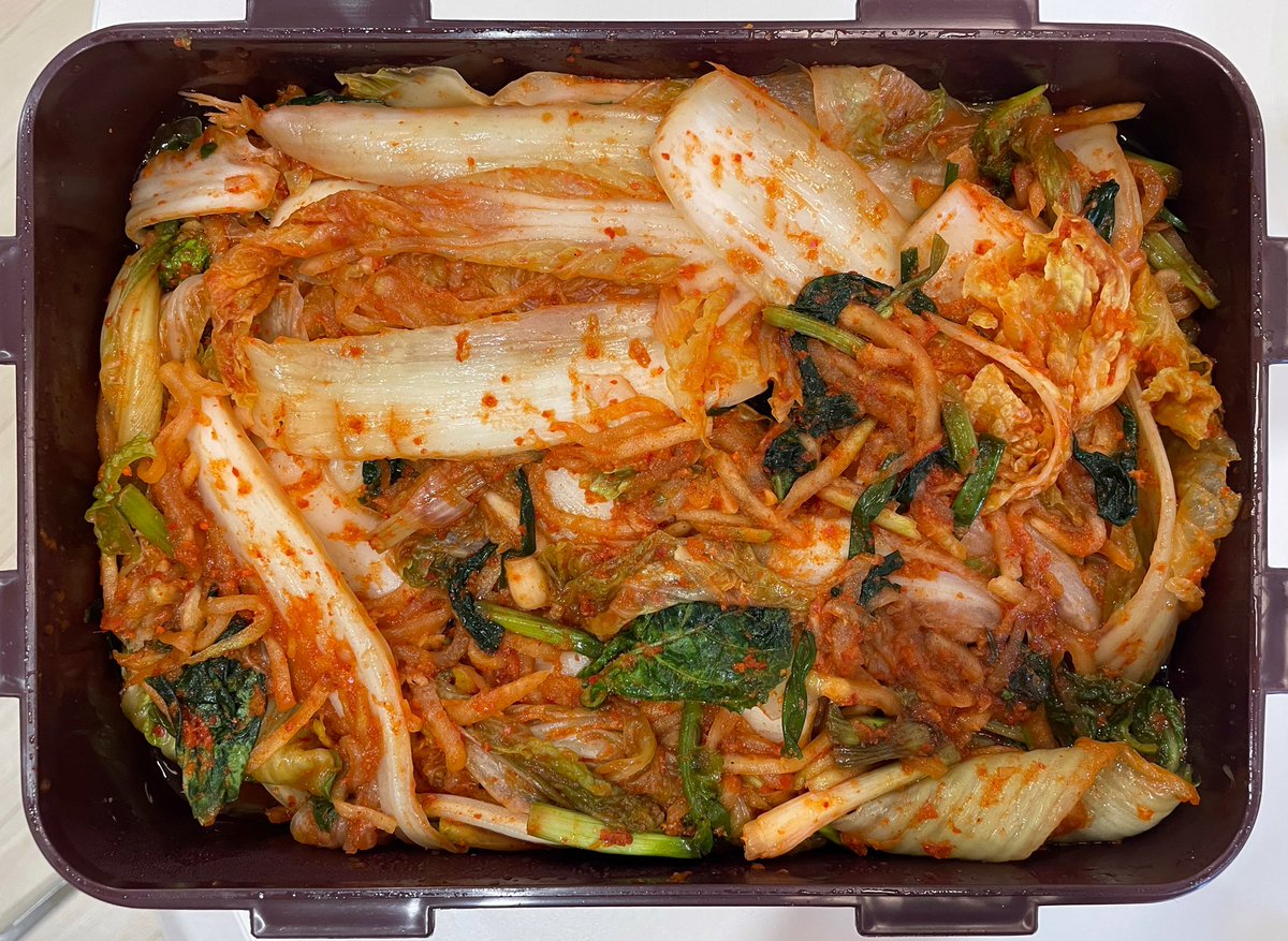 어제 남편이 들고 온 김치 한 통
같은 팀도 아닌데, 옆 팀 직원이 시골 부모님이 직접 키운 배추로 담근 거라며 줬단다. 
이런 선물, 참 귀하고 고맙다.