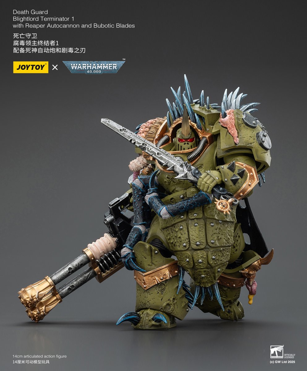 Joytoy_official's tweet photo. Death Guard
Blightlord Terminator 1
with Reaper Autocannon and Bubotic Blades
#warhammer40k #warhammercommunity #warhammer #joytoy #toyphotography #toy #toyphoto #actionfigure #actionfigures #joytoyactionfigures https://t.co/uIurG1sYd3