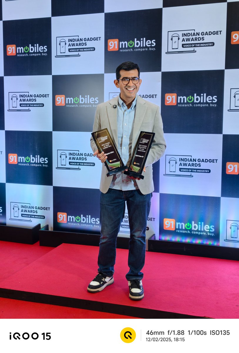nipunmarya's tweet image. Our quest for performance just earned two big recognitions!

iQOO Z10x - Best Phone of 2025 (Under 15K)
iQOO Neo 10 - Best Gaming Smartphone (Under 40K)

Thank you to our users for trusting what we build. These recognitions drive us to aim even higher. #iQOO