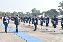 TheAirWarrior_'s tweet photo. Air Mshl Narmdeshwar Tiwari, Vice Chief of the Air Staff, visited No. 1 Squadron from 01–02 Dec 25 on his farewell visit as Commodore Commandant of the legendary ‘Tigers’.

He was accorded a ceremonial Guard of Honour.

#IndianAirForce #IAF #Mirage2000 #Tigers #No1Squadron #VCAS https://t.co/fIUlyRTDus