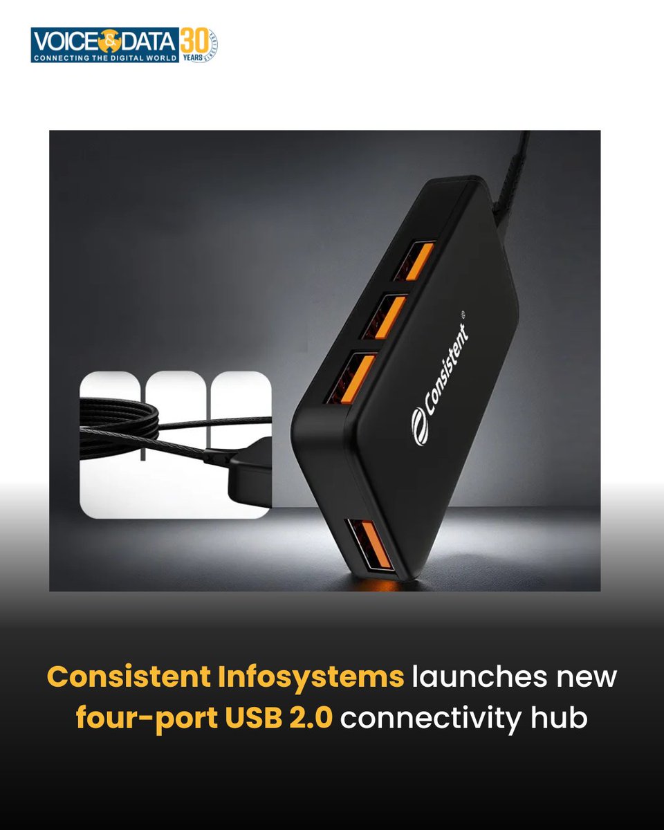 voicendata_'s tweet image. Consistent Infosystems has introduced a four-port USB 2.0 hub with a 1.5 m cable, offering flexible workstation setup, stable data transfer, and support for multiple USB devices in everyday use.

voicendata.com/enterprise/con…

#voicendata #consistent #Infosystems @ConsistentPvt