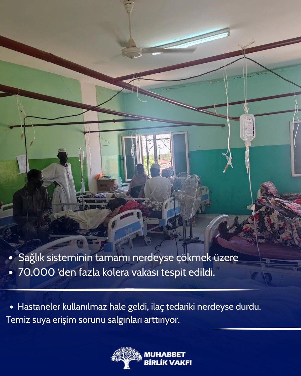 MuhabbetBirlikk's tweet photo. Sudan’da yıllardır süren iç çatışmalar, milyonlarca insanı evlerinden, ekmeklerinden ve huzurlarından etti.
Savaşın ortasında kalan çocuklar, kadınlar ve yaşlılar; suya, gıdaya ve güvenli bir sığınağa muhtaç durumda.

Muhabbet Birlik Vakfı olarak, Sudan’da zor durumda kalan kardeşlerimize insani yardım ulaştırmak, yaraları bir nebze de olsa sarmak için çalışmalarımızı sürdürüyoruz.

🕊️ Mazlumların yanında durmak hepimizin sorumluluğu.
🤲 Destek ol, bir cana umut ol.

☎️ 0553 936 46 61 - 0216 606 03 03

🌐 https://t.co/Y3ItcgPwG2