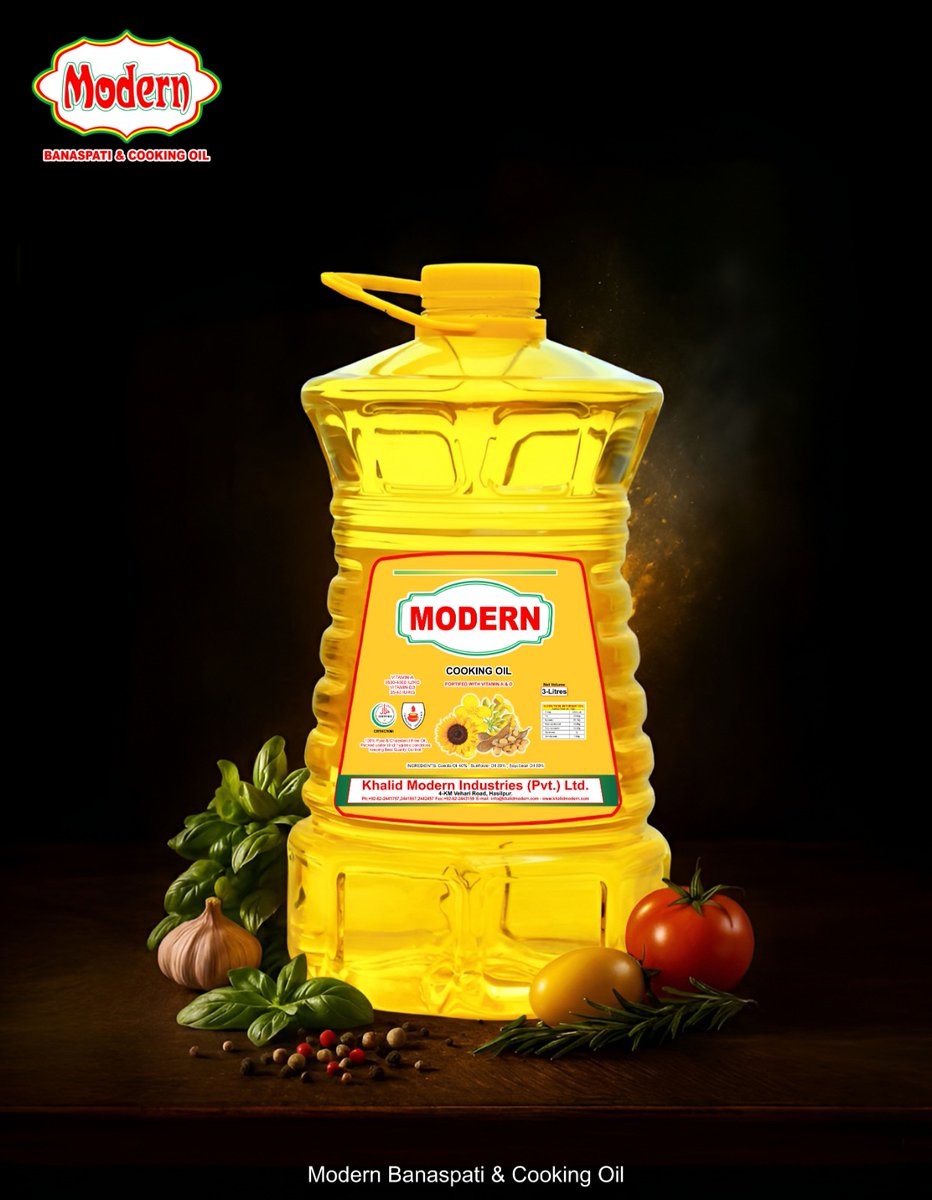 ModernBanaspati's tweet image. When Modern Cooking Oil enters your kitchen, every recipe gets a richer taste and a happier mood. Its premium flavor doesn’t just enhance food  it wins hearts with every bite.

#ModernCookingOil #PremiumTaste #HealthyCooking #RichFlavor #KitchenEssentials #CookingMadeBetter #Hear
