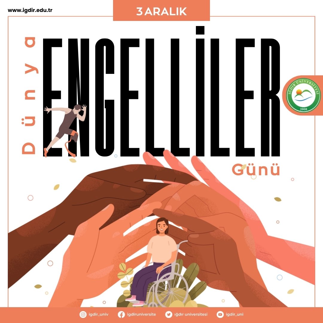 3 Aralık Dünya Engelliler Günü 

Farkında ol, duyarlı ol, destek ol.