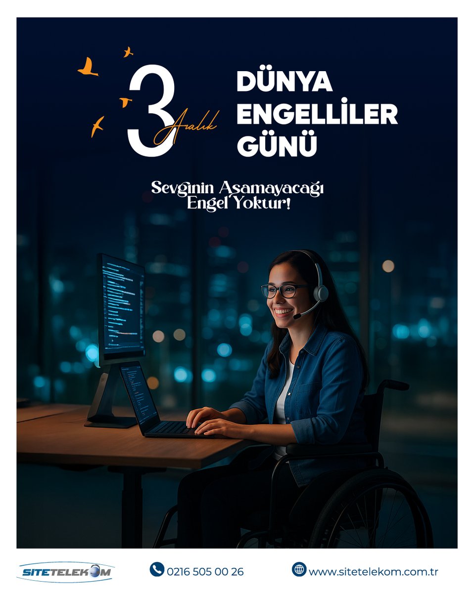 Birlikteliğin gücüyle, engelleri birlikte aşıyoruz. 💙

3 Aralık Dünya Engelliler Günü’nde; iletişim teknolojilerinin sunduğu imkânlarla herkes için erişilebilir, kapsayıcı ve kesintisiz bir iletişim ağı oluşturmayı amaçlıyor; engelleri kaldırarak toplumsal hayatın her alanında