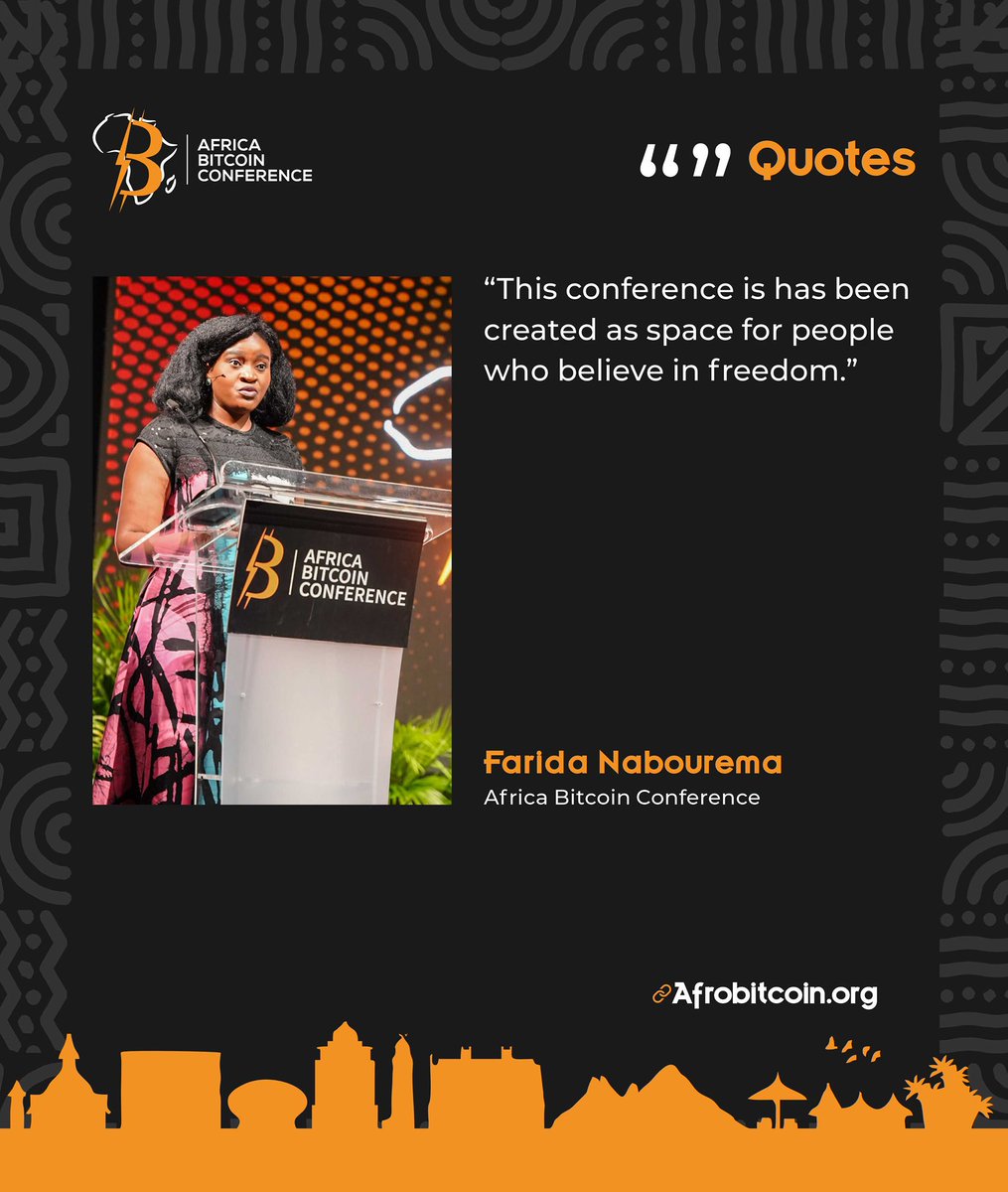 AfroBitcoinOrg's tweet image. Freedom isn’t just financial, it’s movement, identity, and unity. Farida challenges us to shed colonial mindsets, rethink borders, and build spaces for those who believe in true freedom.

Some powerful quotes from her welcome address!
#ABC2025 #Mauritius #ABC25 #Bitcoin