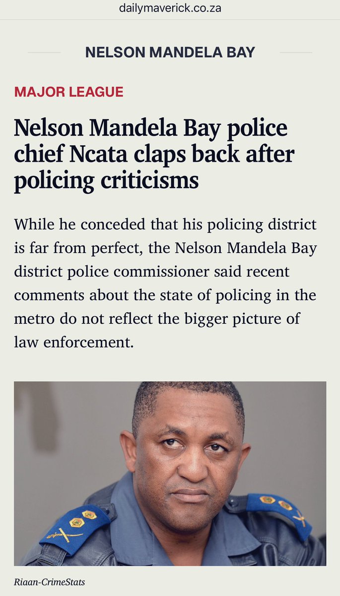 IanCameron23's tweet image. Almost a month later and NOTHING. In fact, the ONE bakkie flying squad (dying squad) had left in PE is now also in for ‘repairs’. 

And here was the initial ‘windgat’ response to @dailymaverick by the district commissioner after our visit: ‘In fact, Nelson Mandela Bay (NMB)…