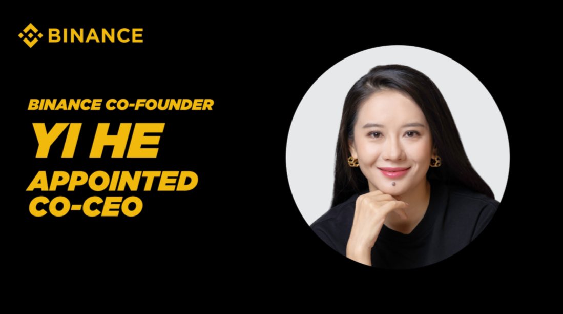 🚨 BREAKING: Binance Co-Founder <a href="/heyibinance/">Yi He</a> has been appointed Co-CEO as Binance nears 300M users. Announced live at #BinanceBlockchainWeek in Dubai.
A major leadership move as Binance pushes toward 1 billion users and a stronger Web3 future.
