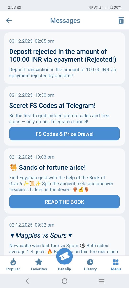 ShashankTipe's tweet photo. Hi @1xBet, I made a UPI deposit of ₹100 today but it was rejected in your system even though the payment was successfully completed from my side.
📌 UPI Ref No.: 694917960507
📌 Date: 03 Dec 2025
📌 Query No.: 10399207
Please resolve this issue and credit my deposit urgently. https://t.co/wxjmqayaIA