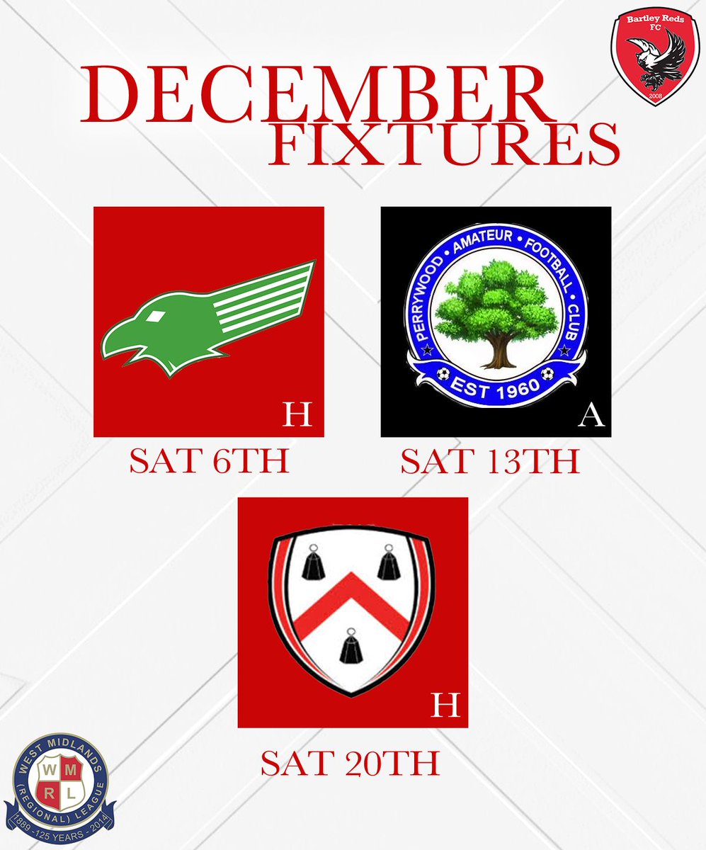 And Finally, we're back to work...

December's fixtures are all against opposition that currently sit above us in the table, we look forward to trying to change that.
UTFR FTR 🟥⬛