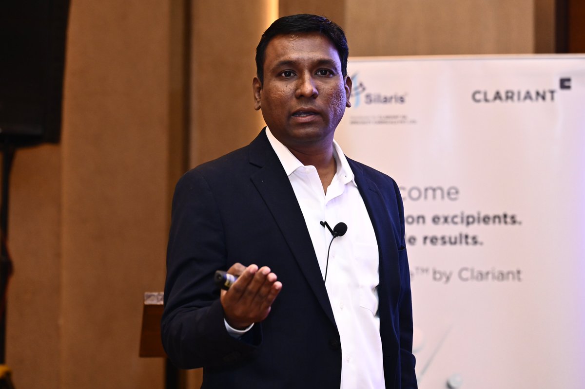 clariant's tweet image. Hyderabad ➜ Ahmedabad. Two packed technical seminars. One clear message: formulators want more – more purity, more stability, more performance. And that’s exactly what our VitiPure, Motusflex and Polyglykol excipients deliver.  

We’re raising the bar in #pharmaceutical