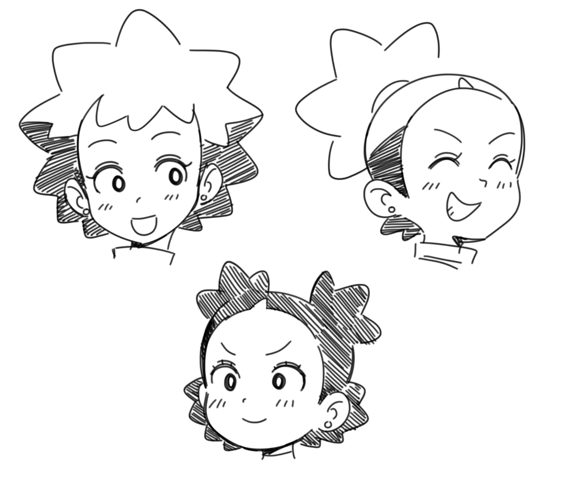 kianamaiart's tweet image. aika hair doodles