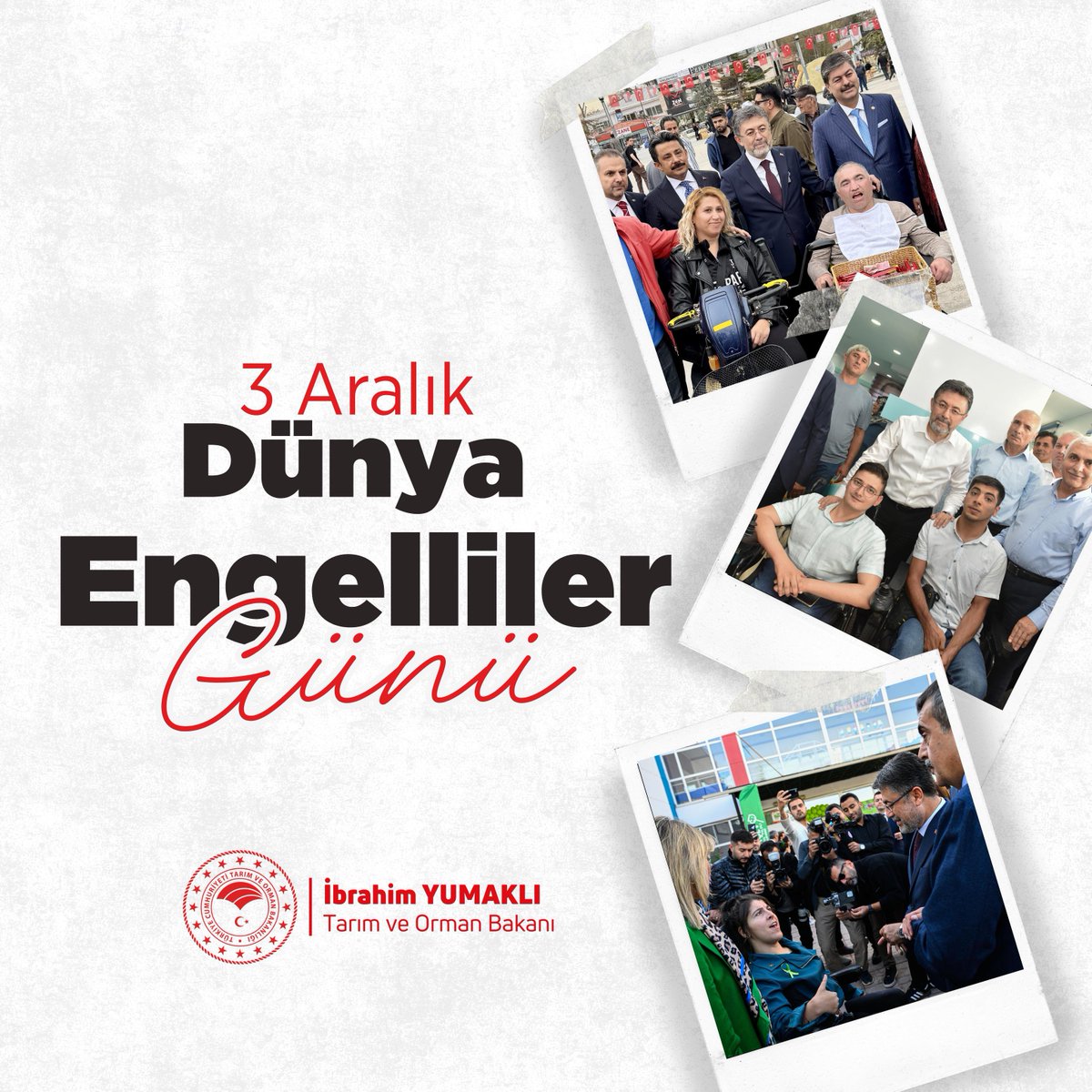 Karşılarına çıkan engellere rağmen hayata tutunan, azmi ve kararlılığıyla hepimize ilham olan tüm engelli vatandaşlarımız; toplumsal farkındalığın ve dayanışmanın en kıymetli göstergesidir.

Bu özel günün farkındalık, duyarlılık ve dayanışma ruhunu daha da güçlendirmesini